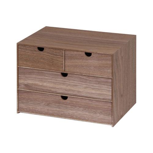 不二貿易 ミニチェスト 2個セット 3段 幅340×奥行250×高さ250mm