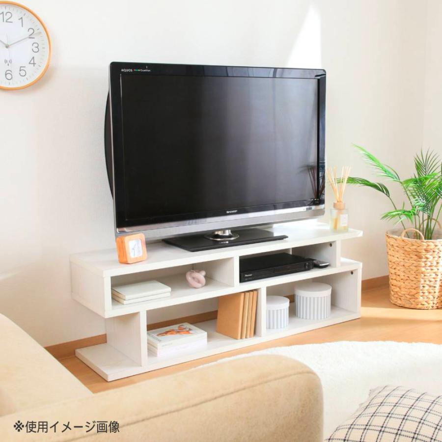 不二貿易（Fuji Boeki） S字型TV台 幅1177×奥行295×高さ384mm オーク