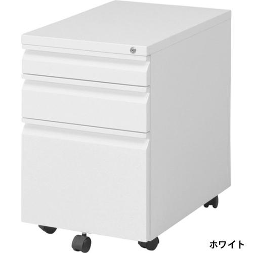 不二貿易（Fuji Boeki） デスクワゴン 3段 鍵付き サイドワゴン 袖机