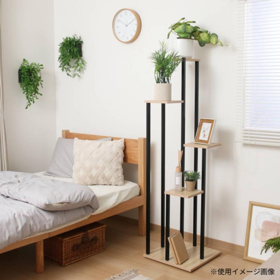 ディスプレイスタンド タワー 幅400×奥行400×高さ1400mm ブラック ホワイト 展示スタンド オープンスタンド マルチスタンド コレクションラック 雑貨 KT-007の画像
