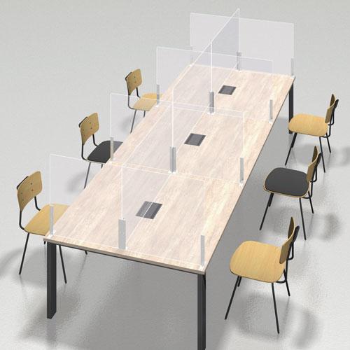 法人限定 飛沫防止 パーテーション 700×700mm 自立式 デスクトップ