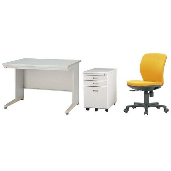 ★soldout★ デスク チェア ワゴンセット 平机 W1000mm 幅100cm ワークデスク 事務用 学習机 書斎机 椅子 イス 脇机 サイドテーブル GIDH-107CSWC-5