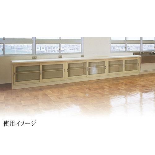 法人限定 ガラス引戸書庫 幅1760mm 木天板付き 戸棚 キャビネット 引き違い書庫 備品ロッカー 書庫 書棚 ラック 収納 会社 学校 教室 病院 塾 BER-ST11T(N)の画像