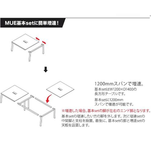 法人限定 フリーアドレスデスクセット 6人用 送料無料 デスクチェアセット テーブルチェアセット ミーティング 会議室 オフィス用品 MUE-SC｜lookit｜08