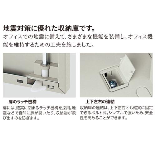 NAIKI（ナイキ） 両開き書庫 幅899×奥行450×高さ900mm 収納庫 保管庫 