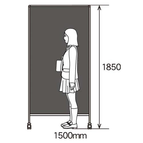 馬印 法人限定 ブラックボード パーテーション 両面 脚付き 幅947×高さ