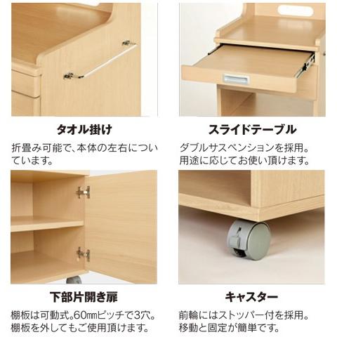 soldout 床頭台 UF-L キャビネット 木製 木目 ワゴン 完成品 【岡村製作所】スタッフステーション スマートナースカート メラミン天板昇格タイプ(ノートパソコンの使用に適した天板) ブルー(LG11AA-ZD24)