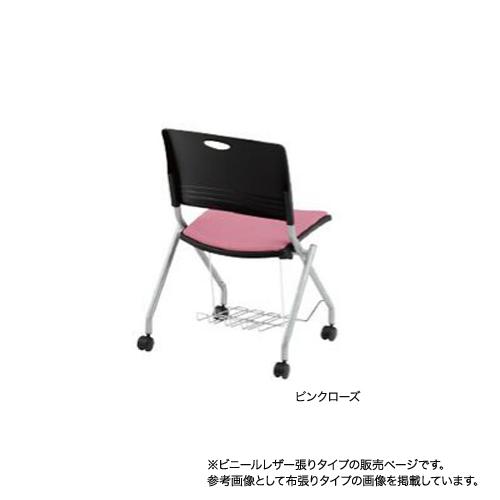 藤沢工業 法人限定 スタッキングチェア 4本脚棚付きタイプ