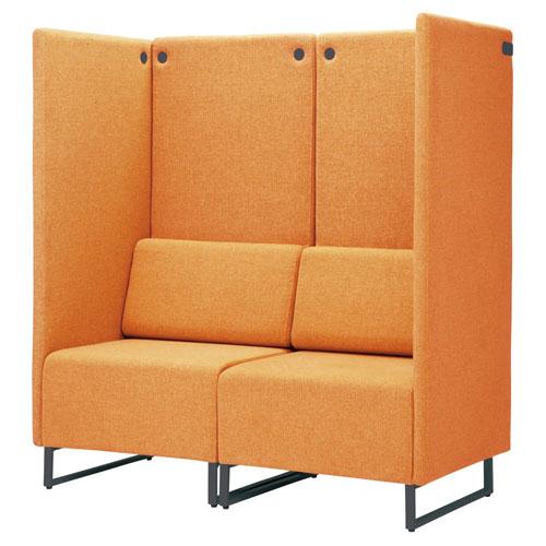 藤沢工業 法人限定 パネル付 ソファ 2人掛け ファミレス席 集中ブース