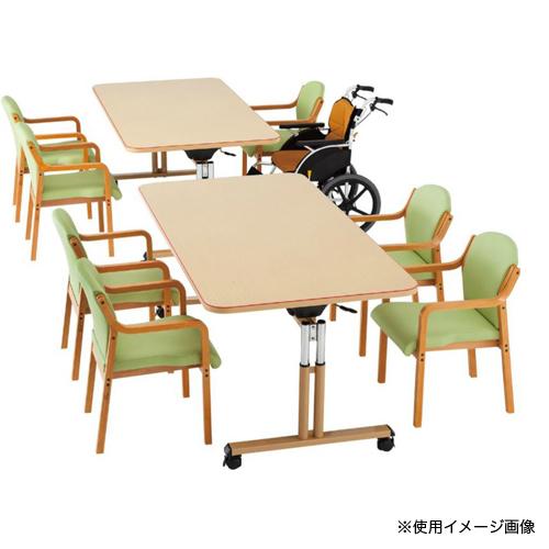 法人限定 ダイニングテーブル キャスター付きテーブル 跳ね上げ天板テーブル スタッキングテーブル 食事スペース 食堂 休憩スペース テーブル MAT-1875_4