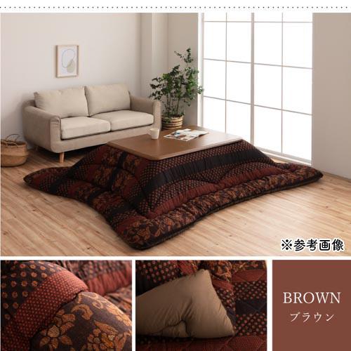 こたつ布団 イケヒコ 205×345cm 厚掛け 炬燵布団 こたつ掛け布団 掛け 綿 おしゃれ 長方形 リビング 洗える 家 日本製 モダン 和 ふっくら 保温 国産 MNY205345の画像