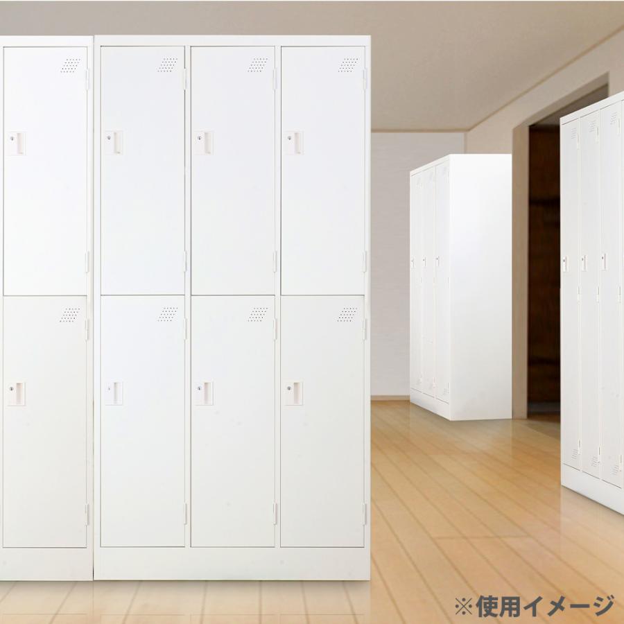 ロッカー 10人用 シリンダー錠 パーソナルロッカー スチールロッカー 更衣ロッカー キャビネット 10人用ロッカー 5列2段 業務用 収納 会社 更衣室 国産 KLW-52-Sの画像