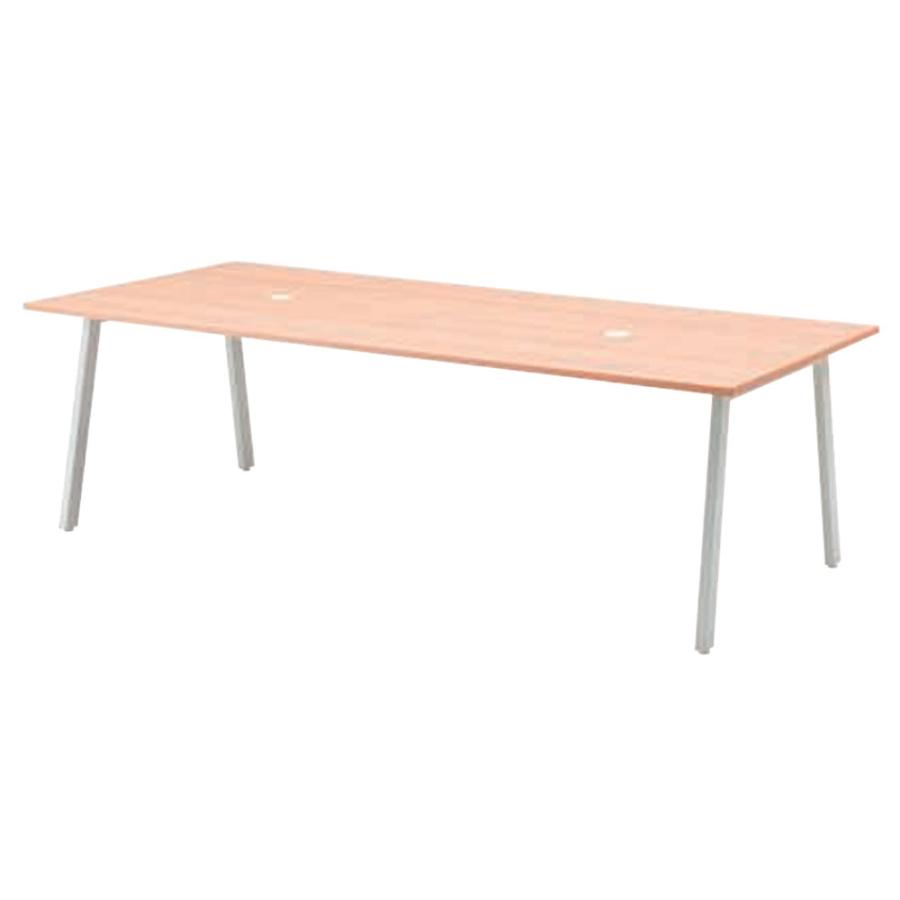 法人限定  ワークテーブル 幅2400×奥行1100×高さ720mm 抗ウイルス加工 抗菌加工 角型天板テーブル 長方形テーブル 会議テーブル オフィス 日本製 ASO-W2411の画像
