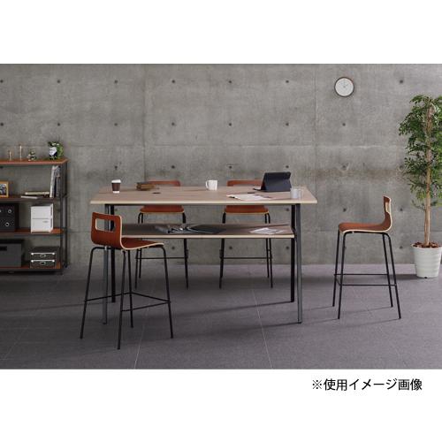 法人限定  ワークテーブル 幅1800×奥行1100×高さ1000mm 棚付き 配線ホール付 抗ウイルス加工 抗菌 ハイテーブル 角型テーブル オフィス 日本製 ASO-WH1811の画像