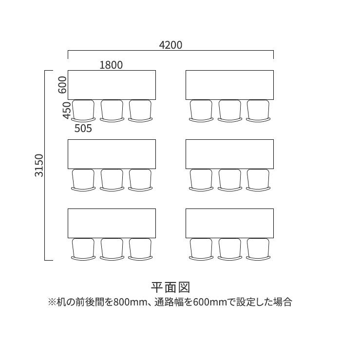 法人限定  会議用テーブル セット 18人用 屋外対応 幅1800mm 会議テーブル パイプ椅子 ミーティングテーブル ワークテーブル 作業台 おしゃれ 白 受付 MTG1｜lookit｜05