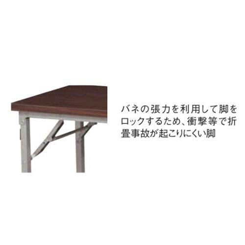 法人送料無料  会議用テーブル バネ脚 幅1800×奥行450×高さ700mm スタッキングテーブル 折り畳みテーブル ワークテーブル 作業テーブル 日本製 CBT-1845Bの画像