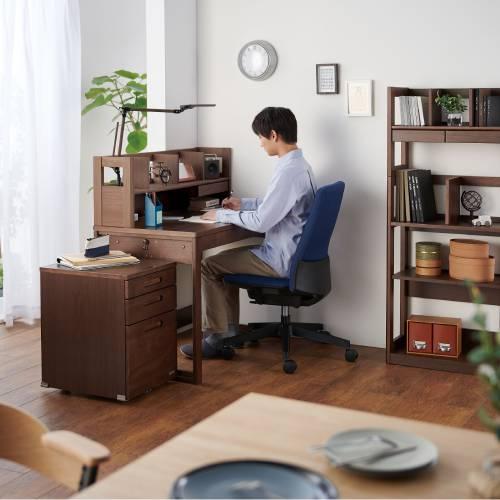 コイズミファニテック 学習机 幅900×奥行600×高さ730mm 木製 学習