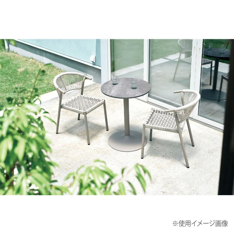 フェリー ガーデンテーブル 直径600×高さ730mm ストーングレー 丸