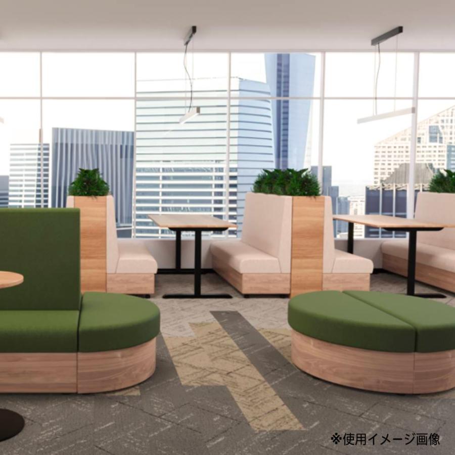 法人限定 ファースト 半円タイプ 台輪 布張り 幅1200×奥行600×高さ420mm ベージュ ブラウン グリーン グレー 半円ソファ アジャスター付 日本製 FSF-HF-D_1