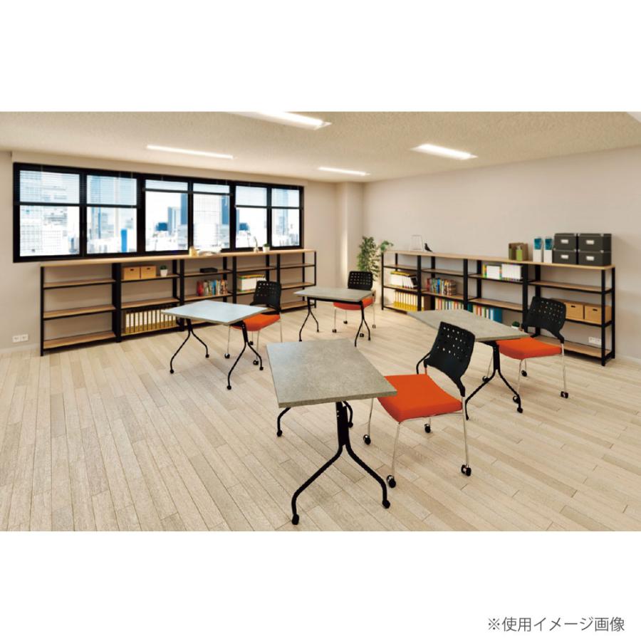 法人送料無料  抗ウイルスフォールディングテーブル 幅1200×奥行600×高さ720mm 平行スタッキング 会議テーブル 作業テーブル オフィス 日本製 FTS-1260Bの画像