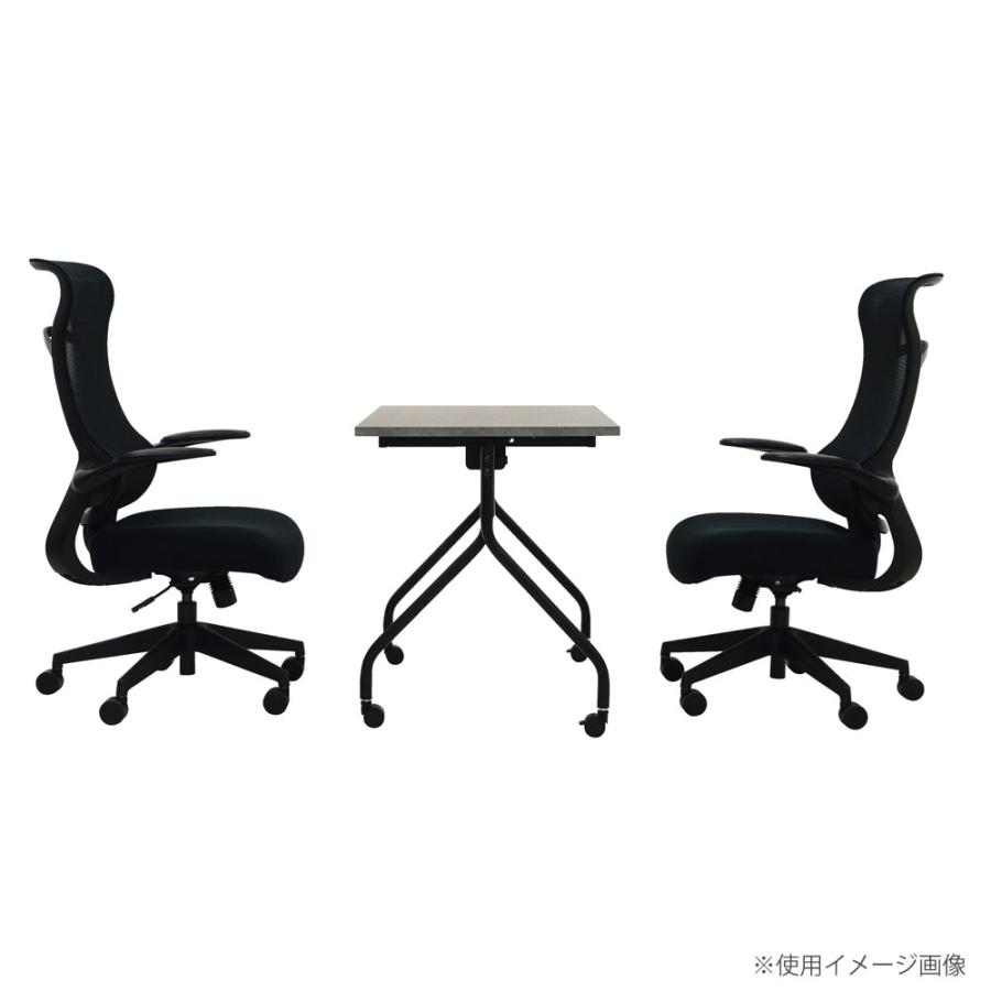 法人送料無料  抗ウイルスフォールディングテーブル 幅1200×奥行600×高さ720mm 平行スタッキング 会議テーブル 作業テーブル オフィス 日本製 FTS-1260Bの画像
