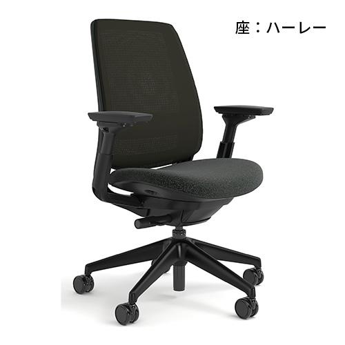 Series2 Steelcase ブラックフレーム 3Dニット/エアバック オフィスチェア デスクチェア オフィス 会社 高機能 ハイバック おしゃれ ブラック 肘付 436AIR3DBA_5