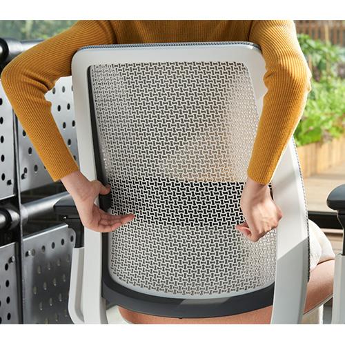 Series2 Steelcase ブラックフレーム 3Dニット/エアバック オフィスチェア デスクチェア オフィス 会社 高機能 ハイバック おしゃれ ブラック 肘付 436AIR3DBA_6