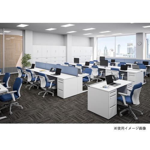 オフィス机 オフィスデスク 片袖机 オフィスデスク 片袖机 本体ブラック 袖箱 木目 LKD-146B-C