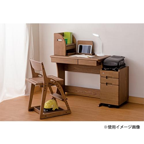 木製文机 4引き出し ブラウン 学習机 ワゴン付き 幅900×奥行500×高さ740mm チェリーナチュラル
