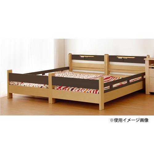 2段ベッド 幅2106×奥行1052×高さ1540mm ホワイト+ウォールモカ ライト+ウェンジ 木製ベッド 木製フレームベッド ベッドフレーム 寝具 ニューエリア NAREA-BEDの画像