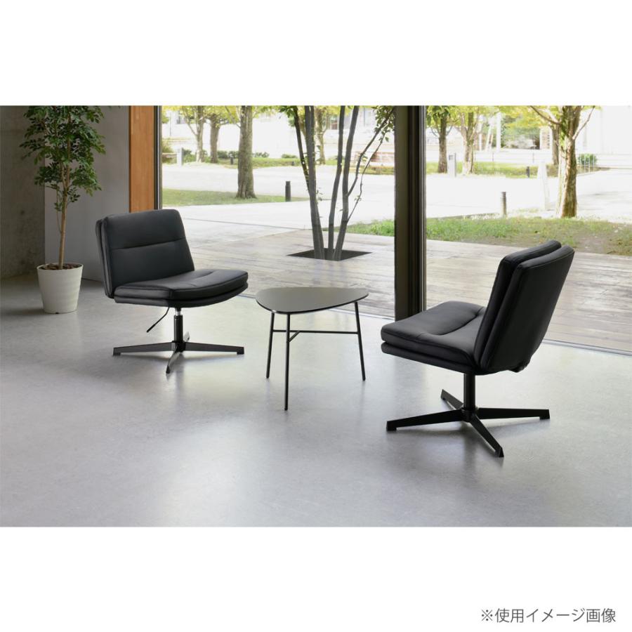 法人限定 ラウンジテーブル 三角型 幅555×奥行540×高さ450mm メラミン天板 支柱スチール ミーティングテーブル ロビー ミーティング 休憩スペース LT-TA_1