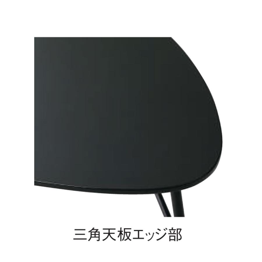 法人限定 ラウンジテーブル 三角型 幅555×奥行540×高さ450mm メラミン天板 支柱スチール ミーティングテーブル ロビー ミーティング 休憩スペース LT-TA_3