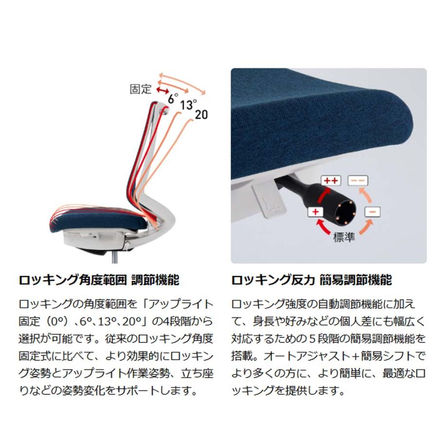 オフィスチェア コクヨ デュオラ2 ヘッドレスト付 メッシュタイプ 本体ブラック アルミ脚 可動肘 ウレタンキャスター ランバーサポート付 日本製 C08-P332MU-B1の画像