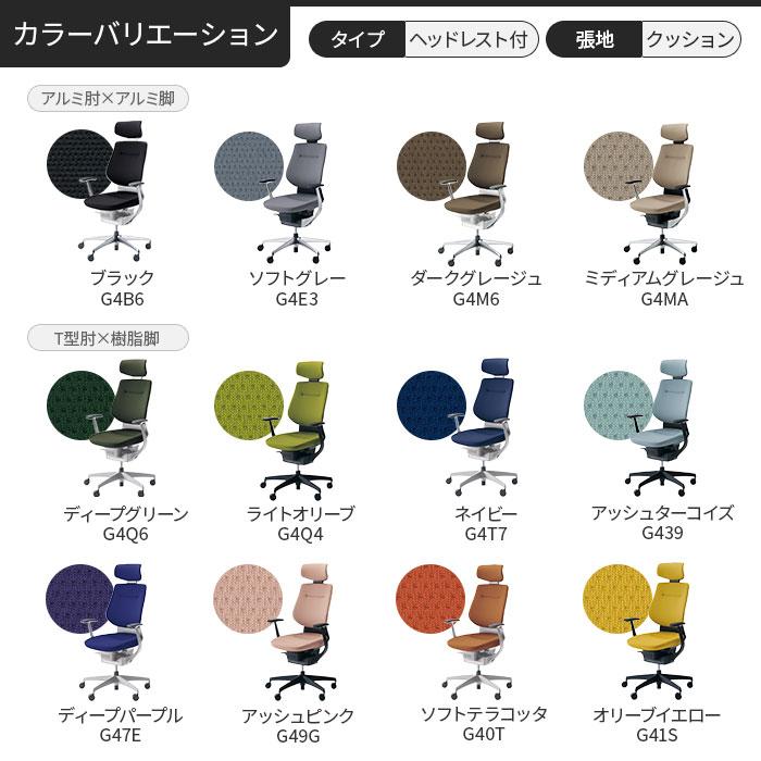 組立設置無料 オフィスチェア コクヨ イング クッション ヘッドレスト付タイプ アルミ肘 アルミ脚 ホワイトフレーム ウレタンキャスター CR-GA3245E1-VNN_10
