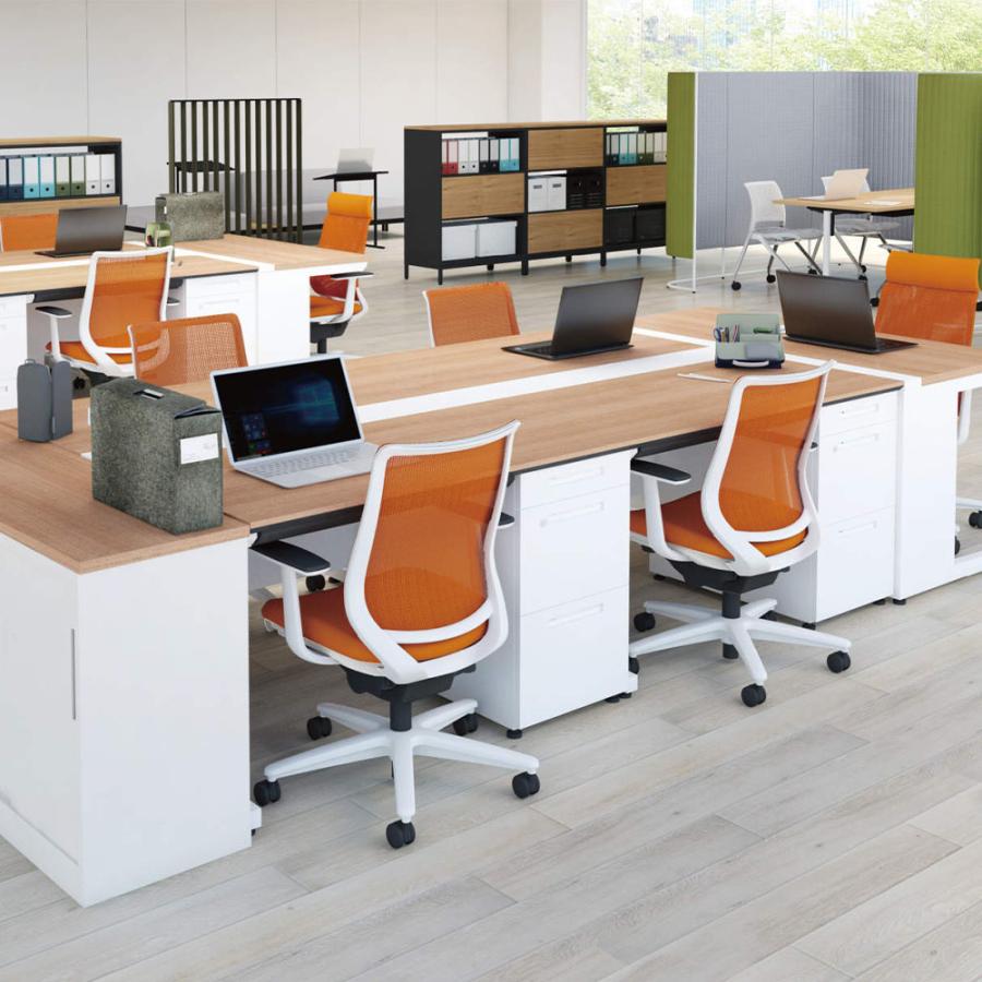 【うさぴん】KOKUYO IS オフィスデスク 引き出し付き KOKUYO 組立設置無料 オフィスデスク コクヨ 引き出し付き 幅