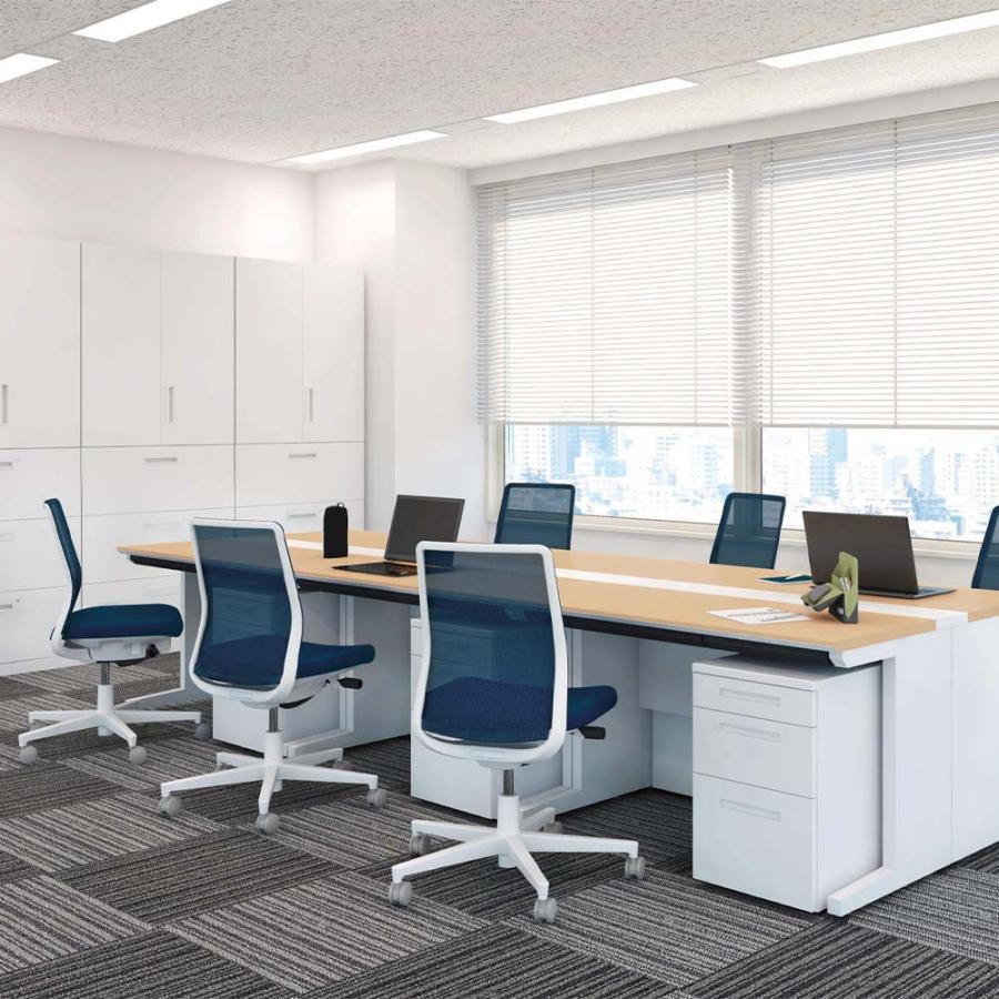 うさぴん】KOKUYO IS オフィスデスク 引き出し付き オフィスデスク