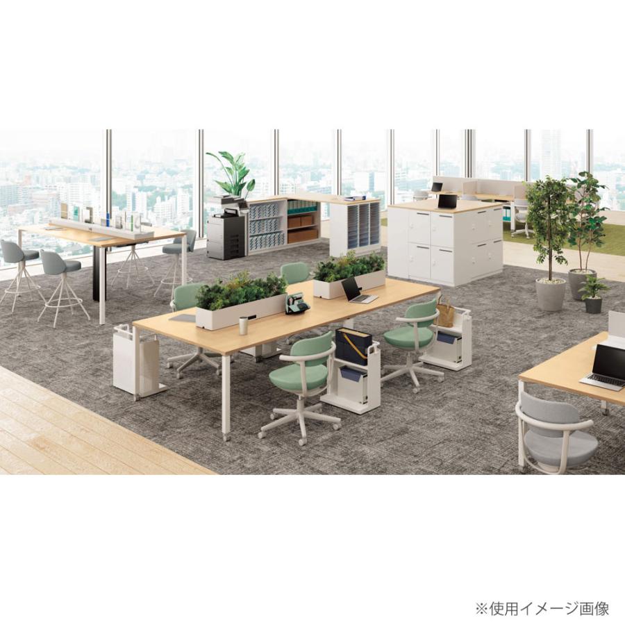 オフィステーブル コクヨ ワークフィット スタンダードテーブル 片面タイプ 幅1200×奥行700×高さ720mm キャスター脚 オフィスデスク 会社 日本製 SD-WFC127の画像