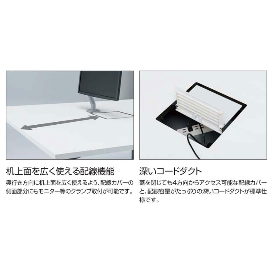 オフィステーブル コクヨ ワークフィット 幅1200×奥行1200×高さ720mm 円形 配線ボックス付 アジャスター脚 木製天板 スチール脚 木製 会社 日本製 SD-WFTBA12の画像
