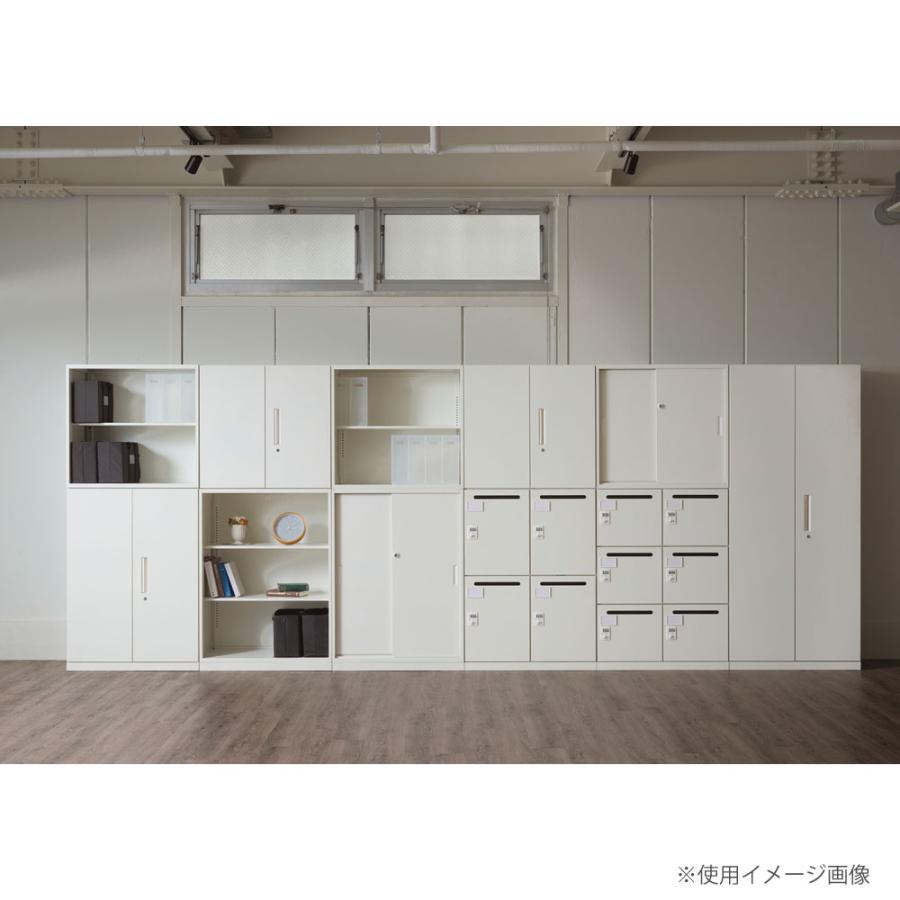 法人送料無料  パーソナルロッカー 4人用 幅800×奥行400×高さ1050mm ダイヤル錠 ネームプレート付 ポスト穴付 ブラック ホワイト 鍵付きロッカー WS-A105P4の画像