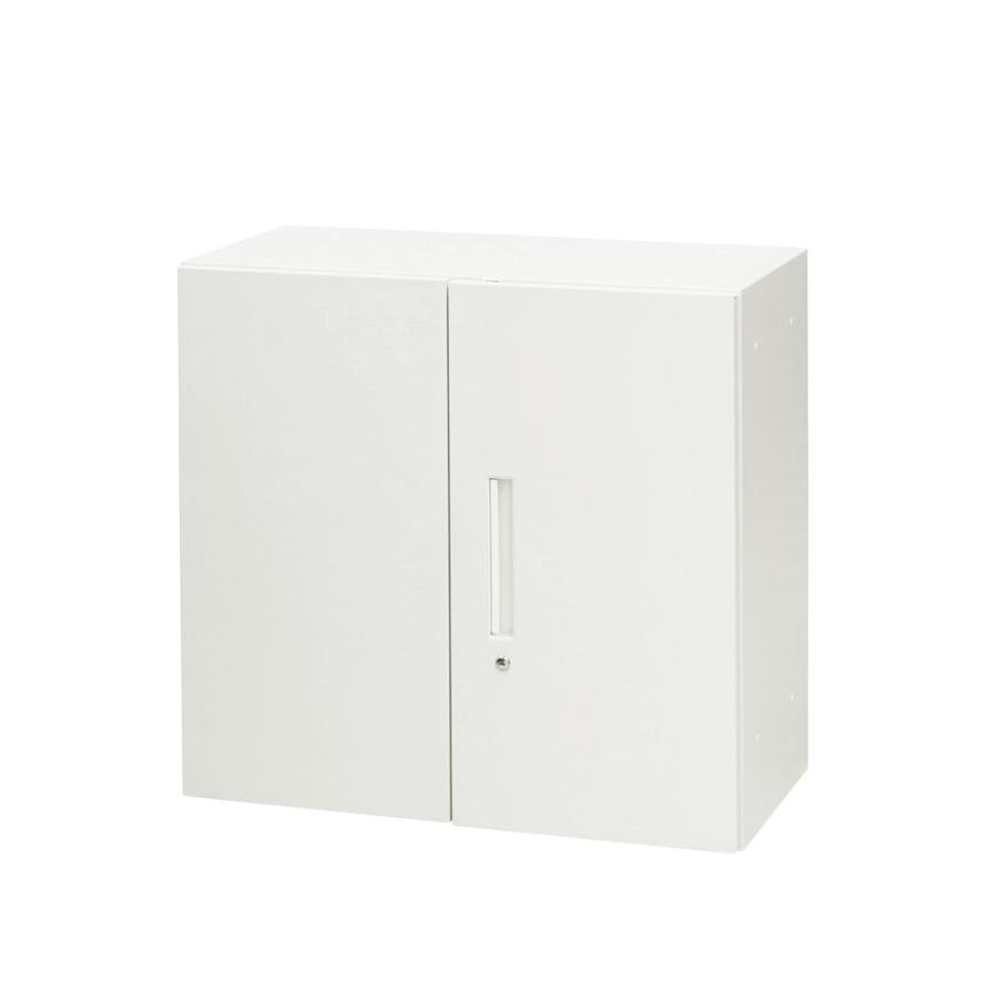 法人送料無料  スチール書庫 両開きタイプ 高さ750mm 幅800×奥行400mm  A4書庫 ブラック ホワイト オフィス収納 収納棚 本棚 オフィス シンプル WS-A75Rの画像