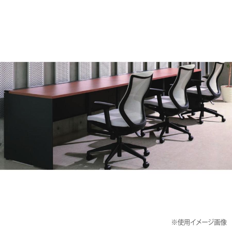 法人限定  ワークデスク パネル脚 配線カバー/配線トレー付 幅1200mm ブラックフレーム ホワイトフレーム フリーアドレスデスク オフィステーブル WS-KWP127の画像