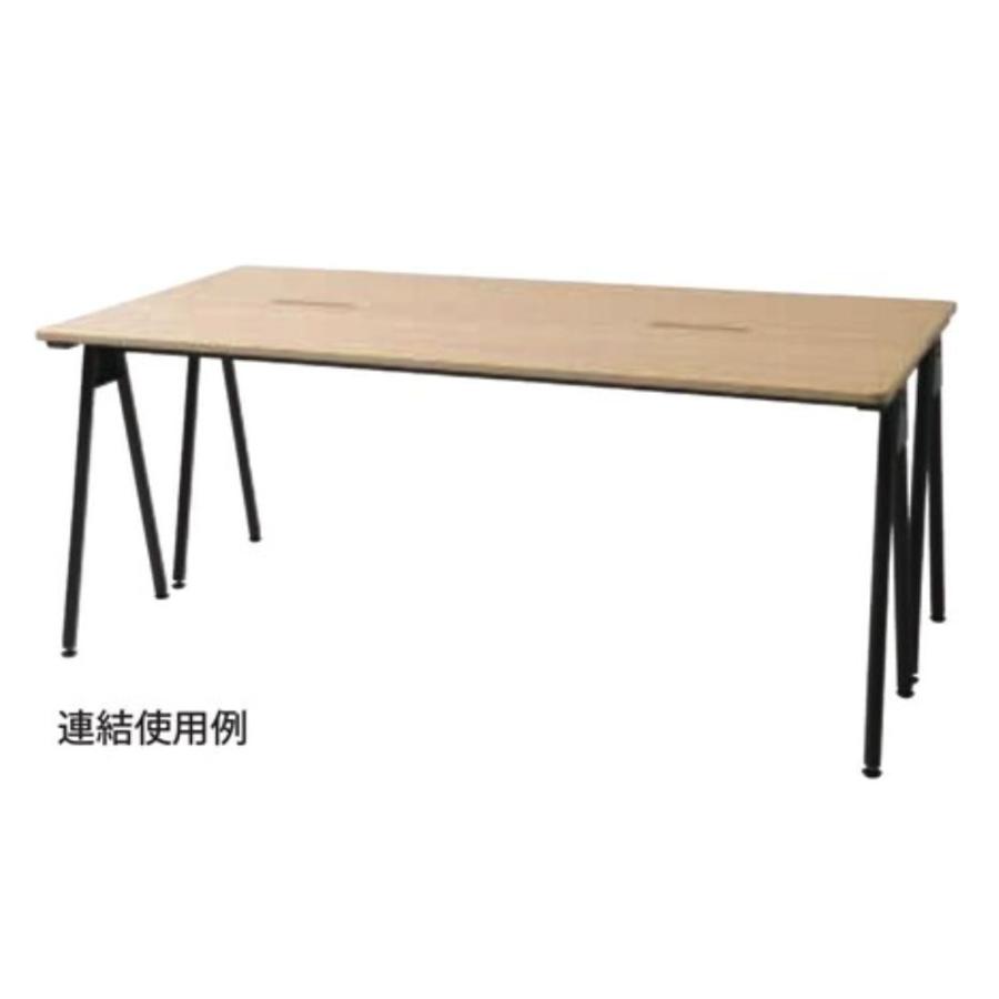 法人送料無料  フレキシブルテーブル  幅1800×奥行450×高さ720mm 木製天板 スチール脚 フリーアドレスデスク オフィステーブル 会社 シンプル WS-SOT1845Bの画像