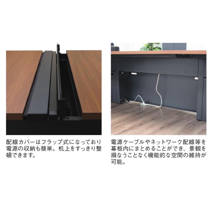 法人限定  ワークデスク パネル脚 幅1000×奥行1400×高さ720mm ブラックフレーム ホワイトフレーム フリーアドレスデスク オフィステーブル 会社 WS-WP1014の画像