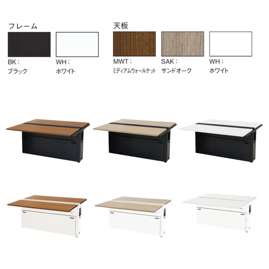 法人限定 ワークデスク パネル脚 増連用 幅1400×奥行1400×高さ720mm ブラックフレーム ホワイトフレーム フリーアドレスデスク オフィス WS-WP1414-LK_2