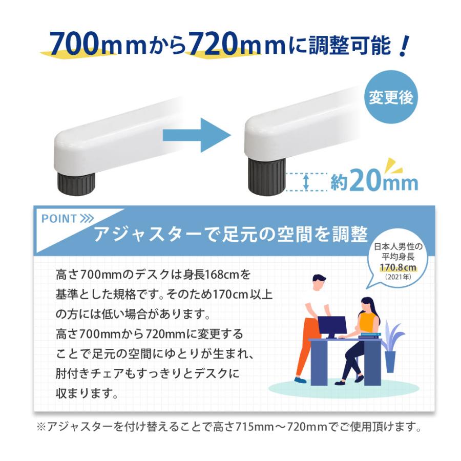 LOOKIT（ルキット） デスク用アジャスター 4個セット H720用
