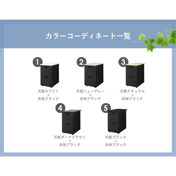 倉庫受取限定  脇机 3段 幅400×奥行700mm デスクワゴン サイドデスク サイドチェスト サイドワゴン サイドキャビネット 引き出し 鍵付き 収納 LD-WD3B-SOの画像