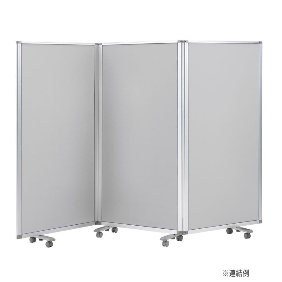法人限定  パネルスクリーン ライオン事務器 エランサ 布張り 基本型 幅900×奥行350×高さ1800mm キャスター付き パーテーション 間仕切り 会社 CPS-1809Kの画像