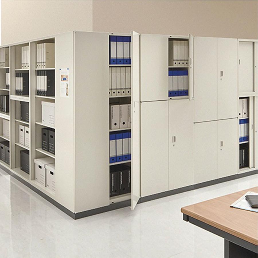 法人限定  オープン書庫 ライオン事務器 レオ 3段 幅800×奥行450×高さ1050mm 上置き専用 スチール書庫 オフィスユニット 収納 シンプル オフィス LEW80-11Kの画像