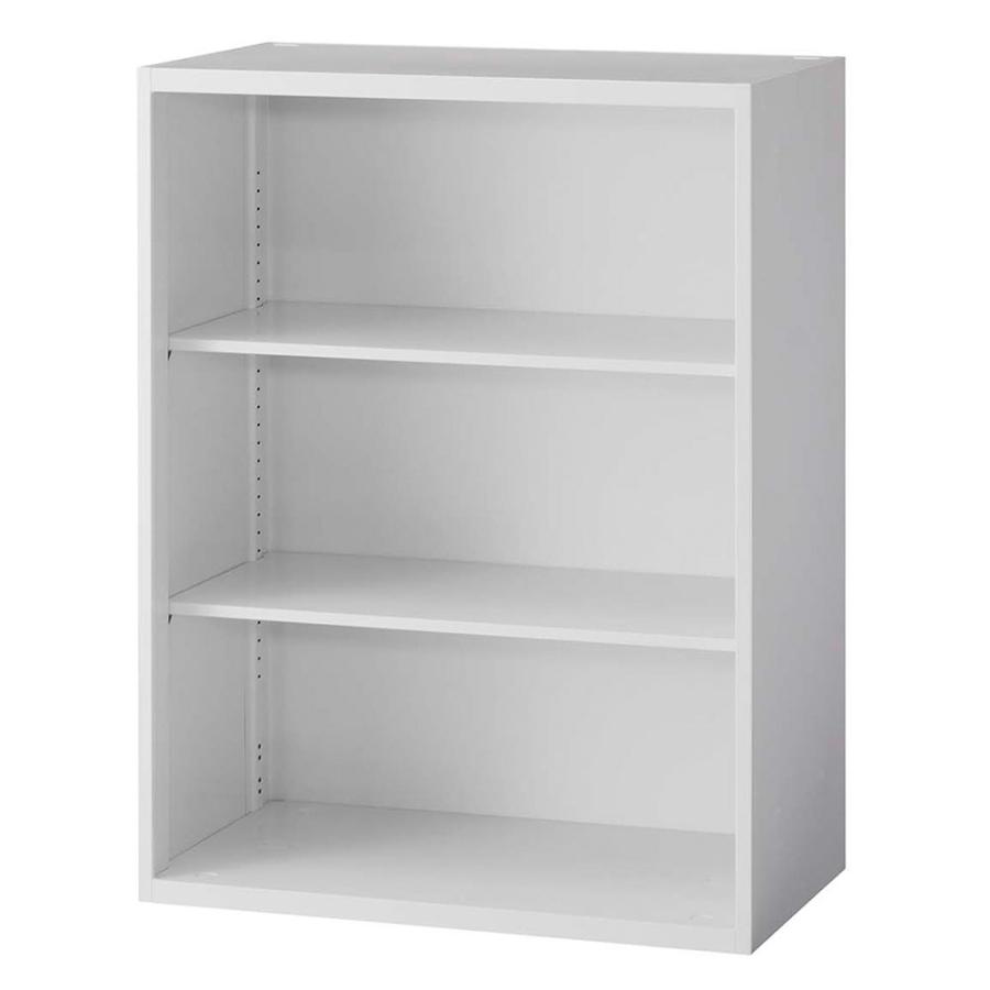 法人限定  オープン書庫 ライオン事務器 レオ 3段 幅800×奥行450×高さ1050mm 上置き専用 スチール書庫 オフィスユニット 収納 シンプル オフィス LEW80-11Kの画像