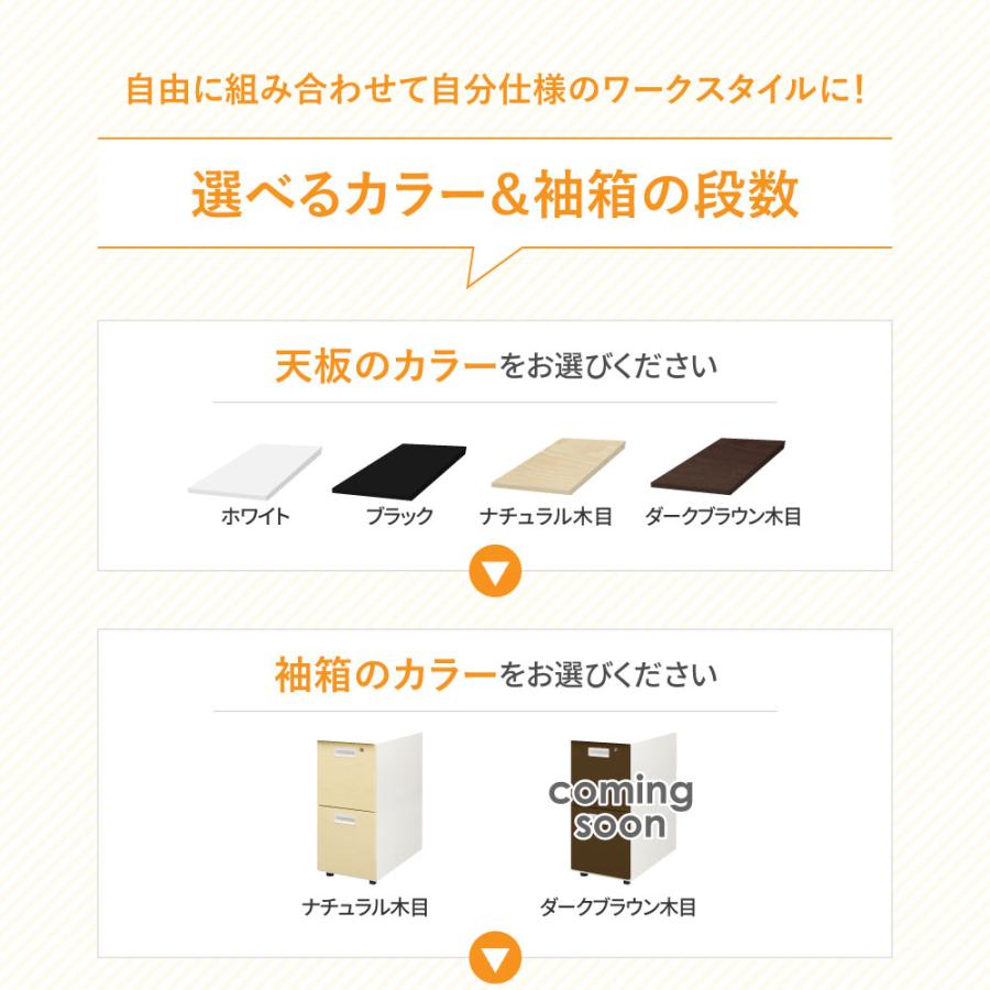 オフィスデスク 両袖机 本体ホワイト 袖箱 木目 スリム 幅1400×奥行600mm ワークデスク パソコンデスク 事務机 作業机 引き出し付 シンプル おしゃれ LRD-146-C_13